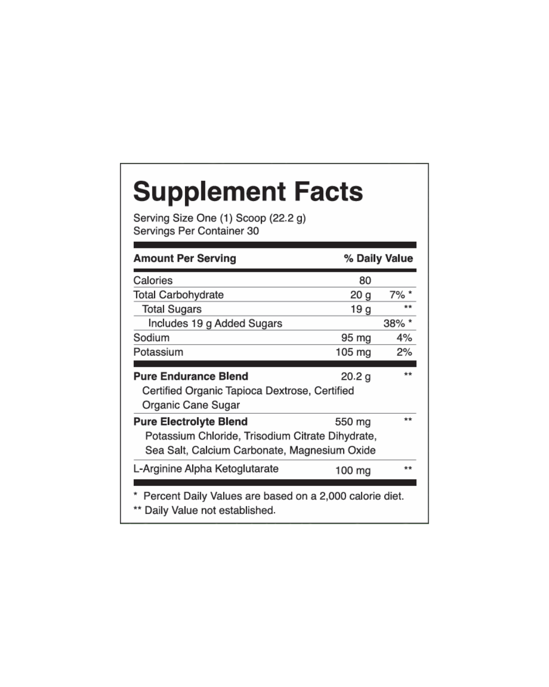 Pure Endurance Electrolyte Endurance Fuel